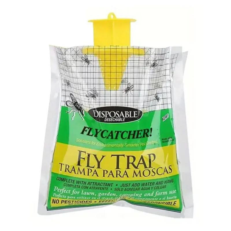 Outdoor Hanging Fly Trap Bags, Baitless Empty Insect Catcher, Mosquito & Wasp Killer Bags for Garden & Patio Pest Control