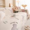 Fleece Sofa Cover Towel Winter Thickened Fleece Sofa Cushion Cartoon Style Leather Sofa Cover