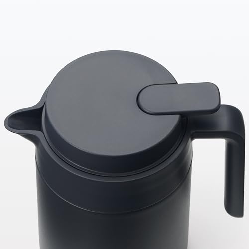 MUJI Wide-Mouth, Easy-to-Wash Insulated Tabletop Pot, Black, 0.8L, 84334559