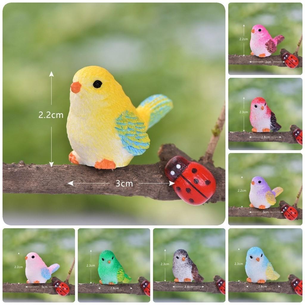 Charming Resin Bird Figurine For Moss Micro Landscape And Succulent Plant Display