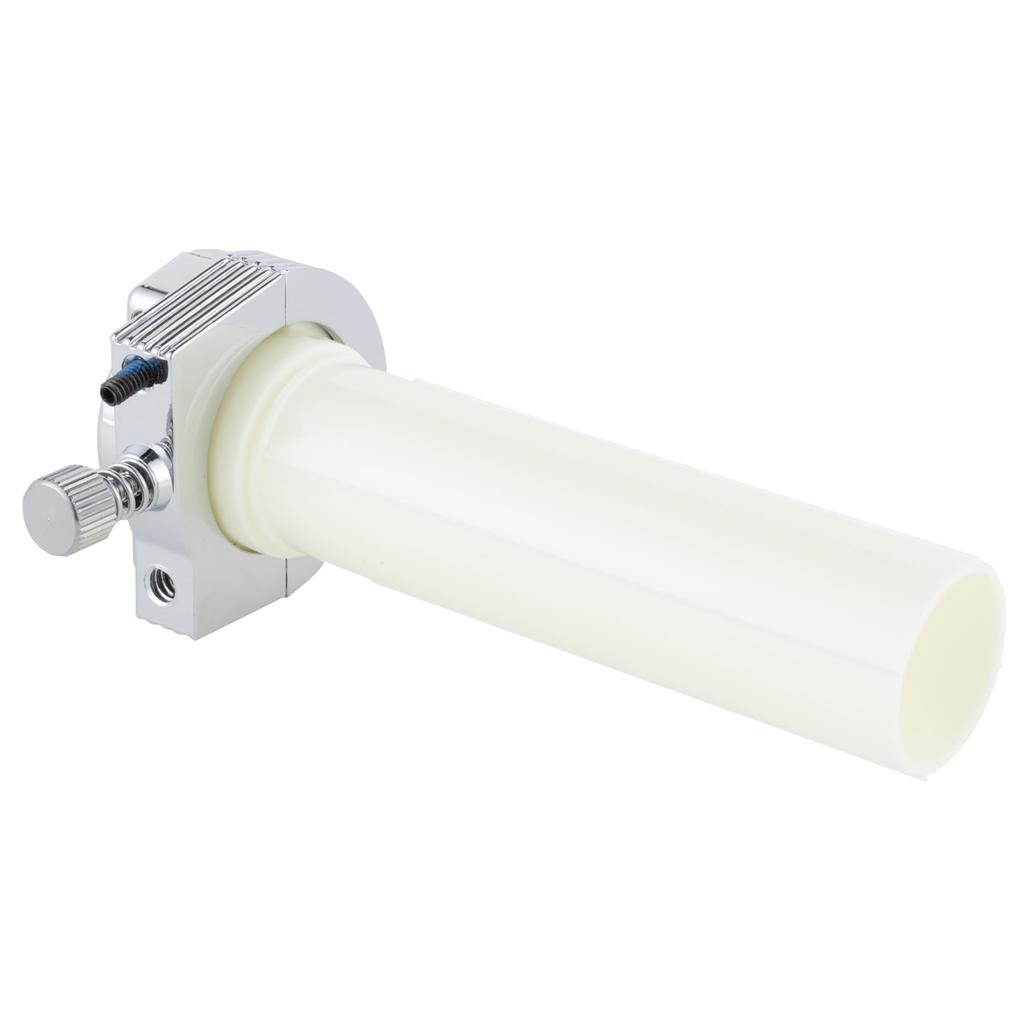 Kijima HD-04804 Harley ('73-'15) Motorradteile Gasgriffhalter mit Rohr für 1-Zug-Seil, verchromt