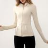 Women's Autumn Long Sleeve Zipper Yoga Jacket - Slim Fit for Running & Training