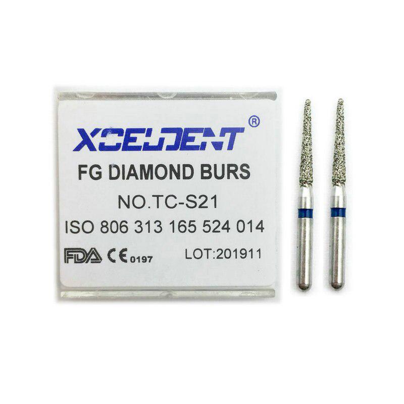 10 stk Dental Diamond FG høyhastighets borer for polering utjevning TC Series Dental Burs Hot Salg TC-S21