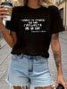 Women's T-shirt Short Sleeve CUANDO TU OPINIÓN SEA UNA CROQUETA ME LA DAS Spanish Letter Print Casual Top Summer Y2k Text Tops