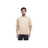 We11done Ss24 Water Wash Ribbed Letter Print Round Neck Short Sleeve T-Shirt Unisex Tops Beige WD-TT1-24-766-U-BG