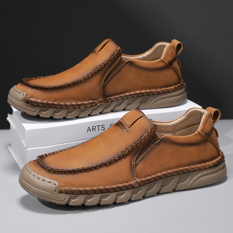 

Модные мокасины мужские туфли без застежек формальные деловые дизайнерские роскошные мужские повседневные кожаные туфли для мужчин 2024 весна осень мужские мокасины 44 светло-коричневого