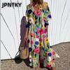 JPNTKY Women's Fashion Summer Spring V-Neck Casual Dresses