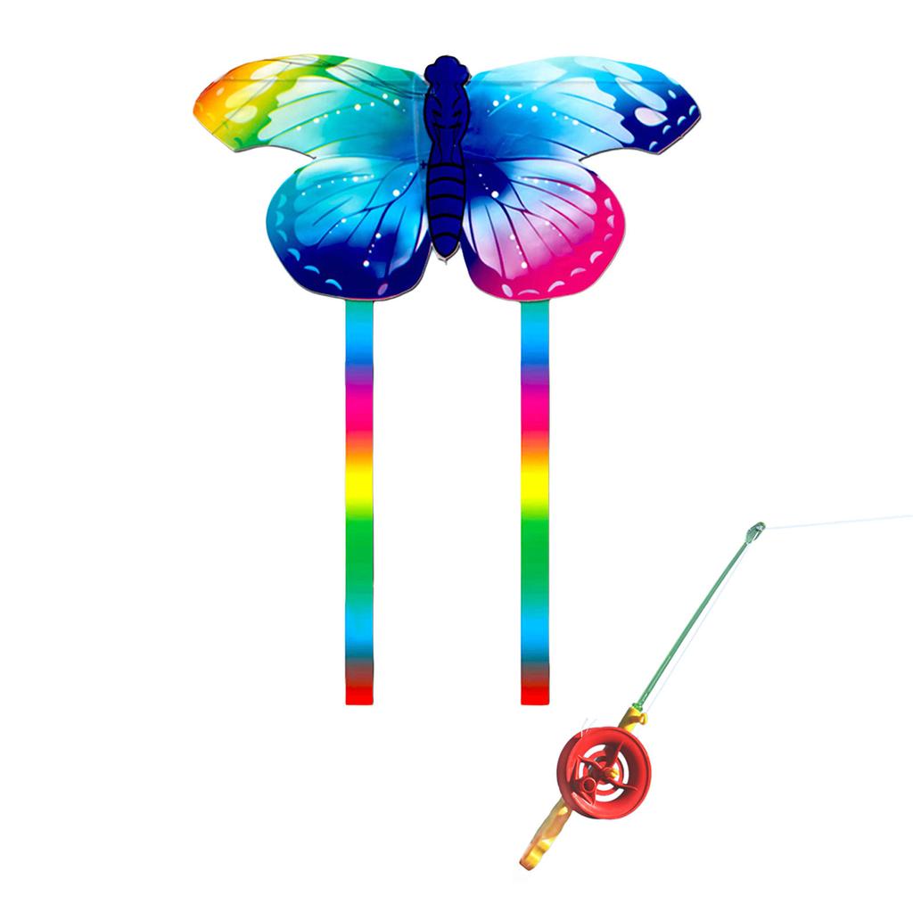 Dynamic Kite for Kids Adult Fishing Rod Dynamic Wing Swallow Kite Beach Play Party Outdoor Sport Flying Toy for Beginner