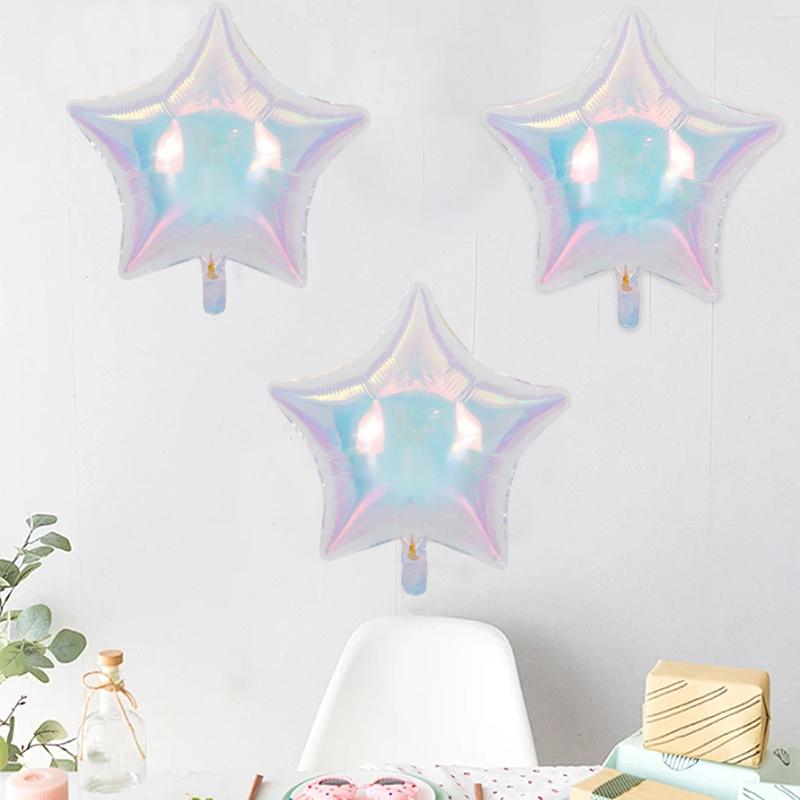 5 sztuk Motyw Imprezy Urodzinowej Uroczy Przezroczysty Pentagram Tęczowy Balon Ulubiony Balon Imprezowy Dekoracje dla Chłopców arty Dekoracja