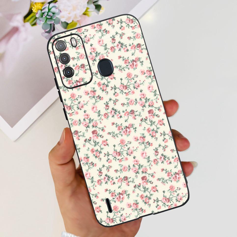 For ITEL Vision 1 Pro Vision 2 Phone Case Cute Cat Dinosaur Flower Pattern Back Cover Vision2 Vision1Pro Soft Matte Silcione Bag