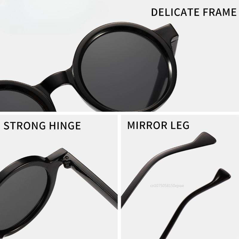 Colorful Retro Round Frame Sunglasses Fashion Rainbow Gradient Women Men Shades Retro Sun Glasses Uv400 Designer Sunglasses