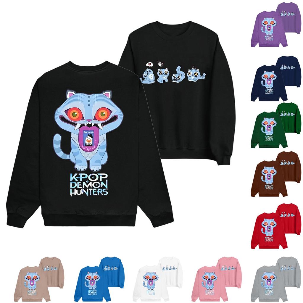 Women's Fashion Casual Print Casual Long Sleeve Round Neck Sweatshirt Top