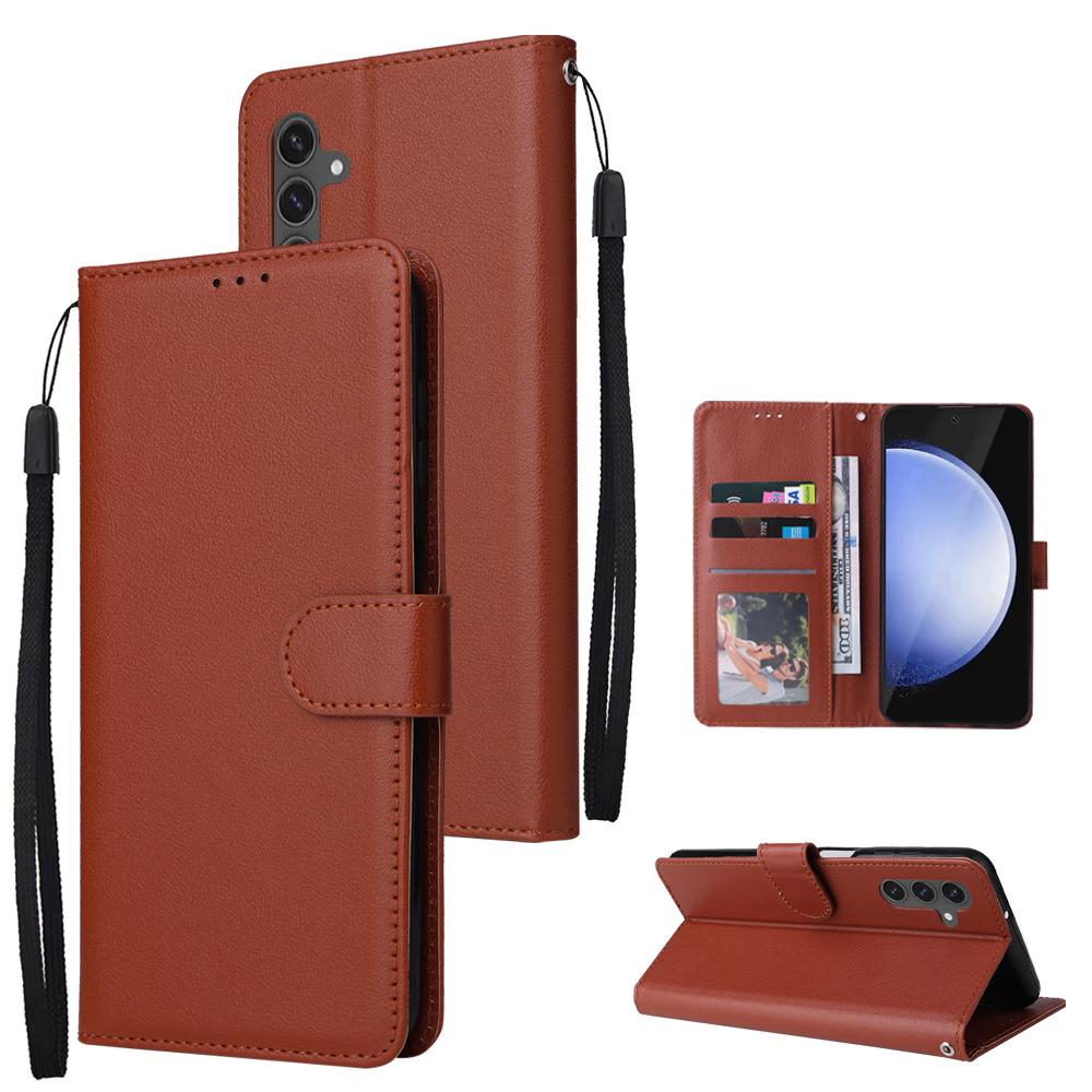 For Samsung Galaxy S24 FE Case 3 Card Slots Wallet PU Leather Phone Cover