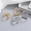Women's Ring Personalised Simple Gold Ring Double Opening Adjustable Unwrapped Rings