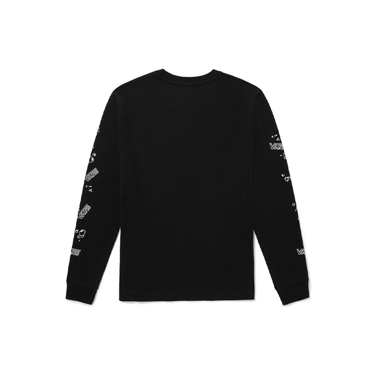 Vans X SPONGEBOB SQUAREPANTS Vans X SPONGEBOB T Shirts Women's Black Crew Neck Moderate Straight Fit VN0A5I3FYZS