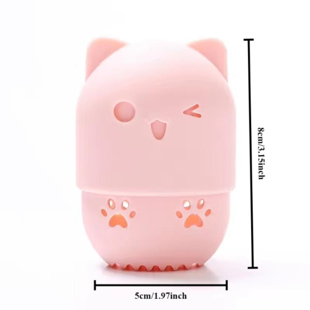 

2pcs Dustproof Powder Puff Makeup Egg Storage Box Portable Organizer Rack For Travel Cosmetic Tools