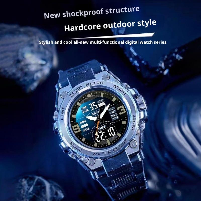 Multifunctional Luminous Alarm Clock Sports Watch Trendy Waterproof Electronic Watch