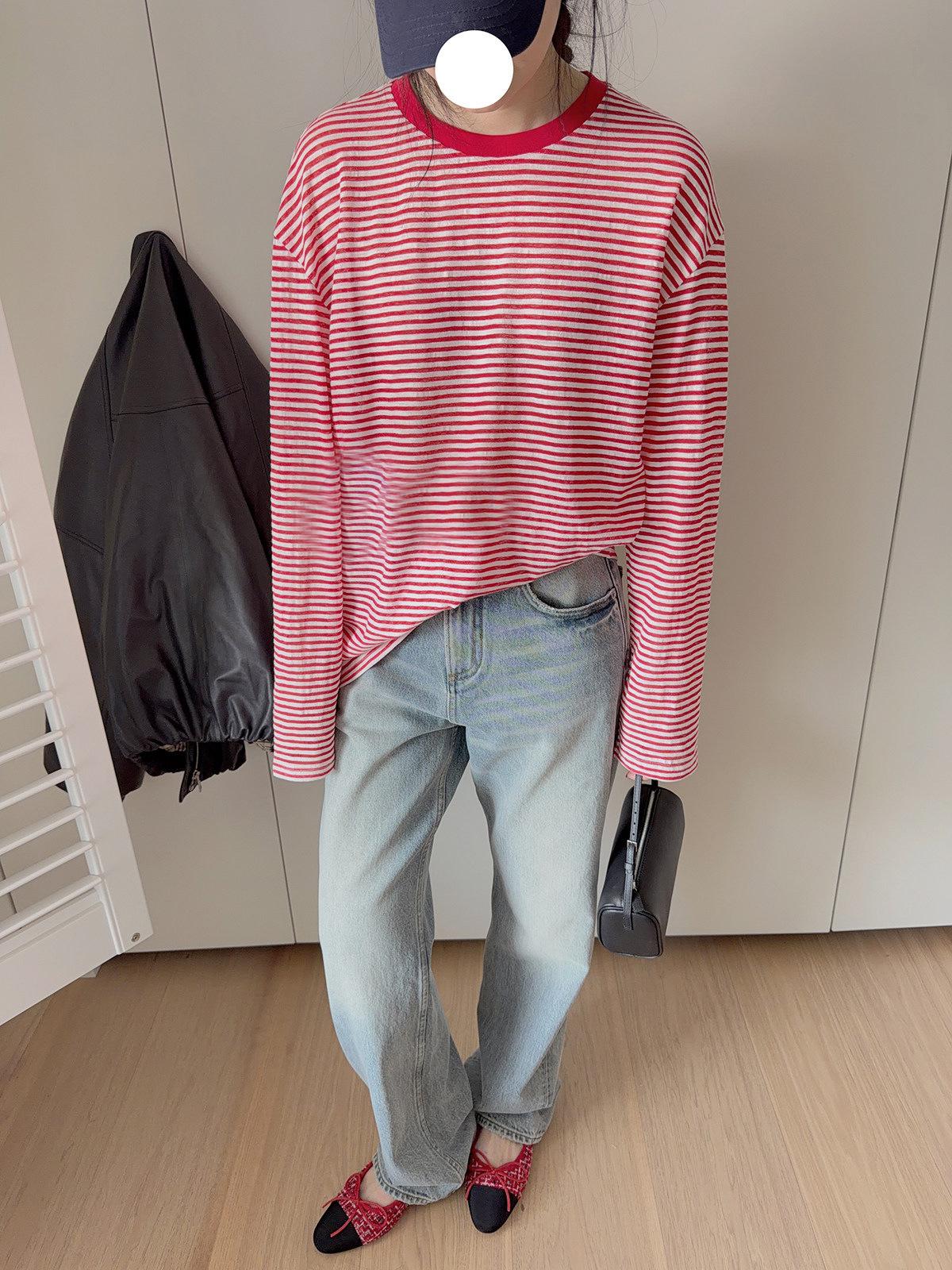 

Vibrant Striped Sheer Tee for a Cheerful Look Medium