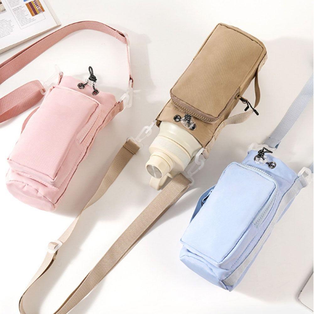 Front Pocket Thermos Bottle Holder Large Capacity Cup Sleeve Pouch  Camping