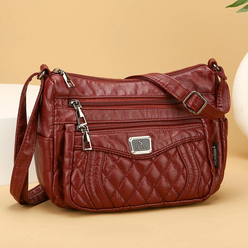 Women's Rhomboid Shoulder Bag Middle-aged Mother Bag