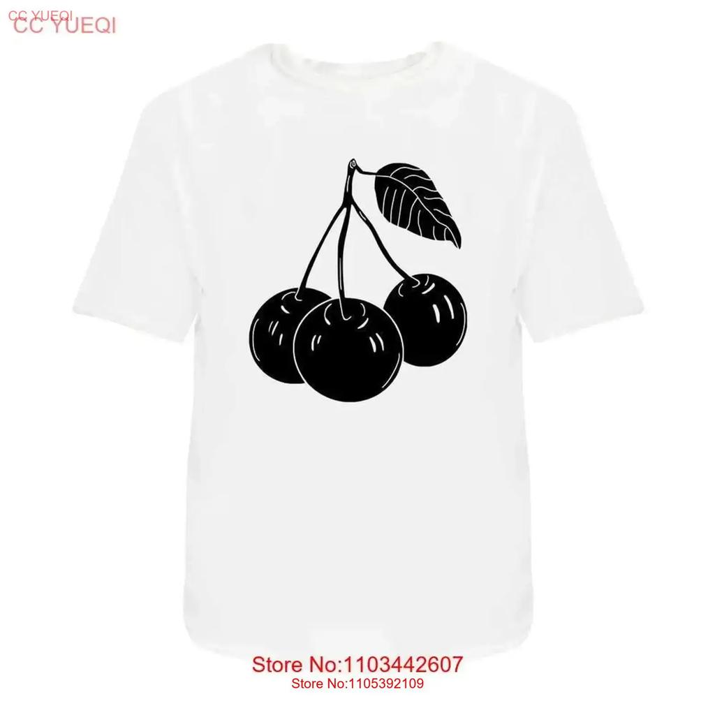 Sprig Of Cherries Cotton T Shirt Ta046707 Vintage Washed Comfortable Stylish Versatile Top For Everyday Wear Streetwear Soft