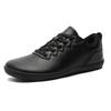 Men's and women's wide-headed barefoot shoes, light soft-soled couples' outdoor sports shoes, low-top lace-up leather casual shoes