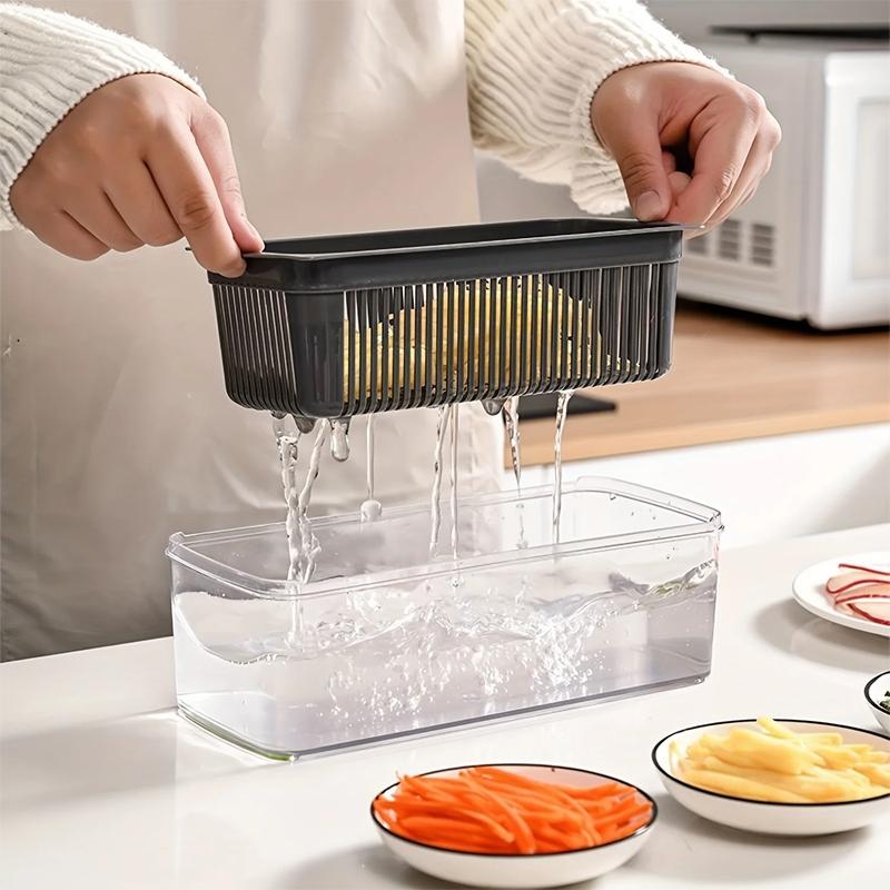 Hot 16Pcs Set Vegetable Chopper Onion Chopper Handle Food Grate Food Chopper Kitchen Vegetable Slicer Dicer Cut Potato Shredder
