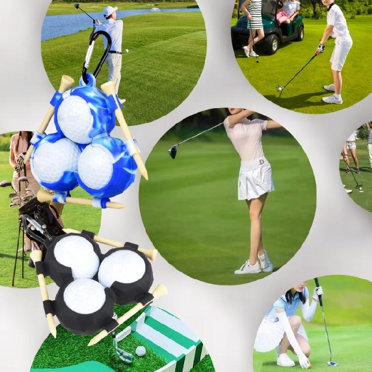 Kleiner Golfball-Träger Golfball-Spender mit Karabinerhaken Einfache Befestigung am Bag Einzigartiges Golfzubehör