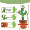 Dancing Cactus EducationToy Repeat Talking Songs Wriggle Plush Singing Toy Kids Baby Christmas Gifts Interactive Stuffed Plushie