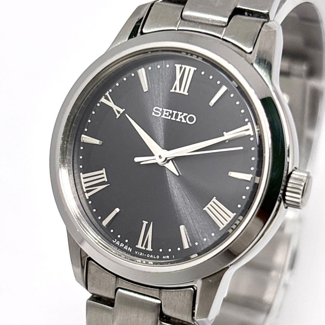 Used Operation SEIKO Solar Ladies Watch Roman Round Quartz
