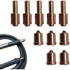 Tools Compatible with 10pcs Plasma Cutter 51206 Tips + 52574 Electrodes Razorweld X45 Kit Copper Plasma Cutting Torch Consumables Welding Tools