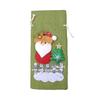 Dining Table Ornament Sets Christmas Wine Bottle Cover, Santa Claus/Snowman/Elk/Bear Gift Bag with Sticker Decals, Holiday Winter Home Accents