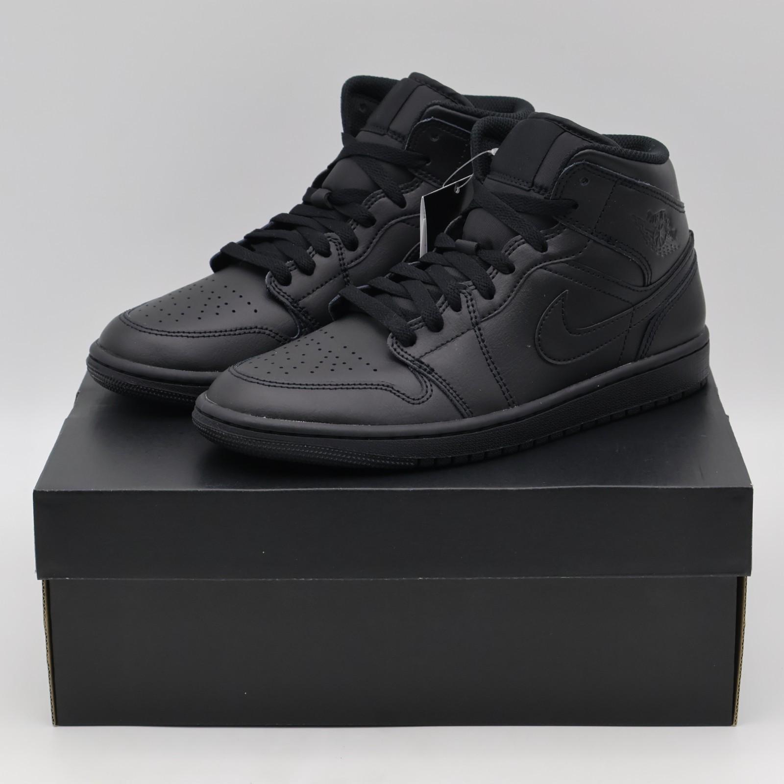 554724-093 Nike Air Jordan 1 Mid Triple Black (Мужской) 8