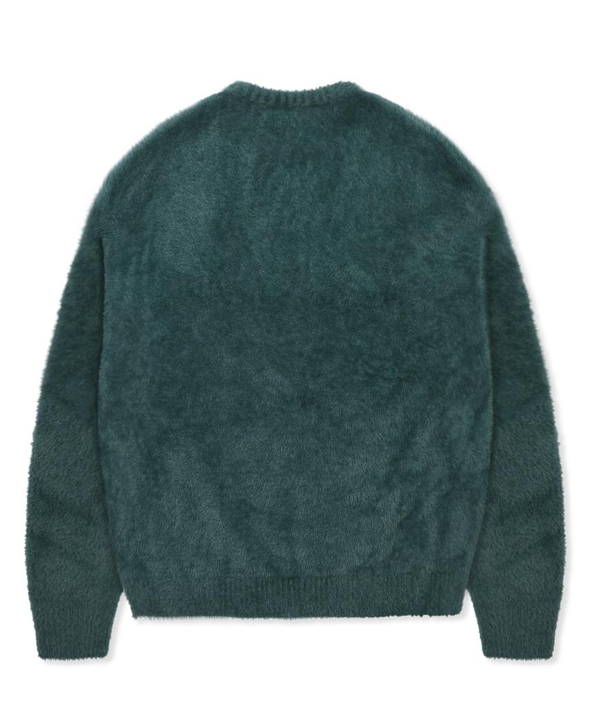 GLACK Gnt066 Laffin Hairy Pullover Knit (Green)
