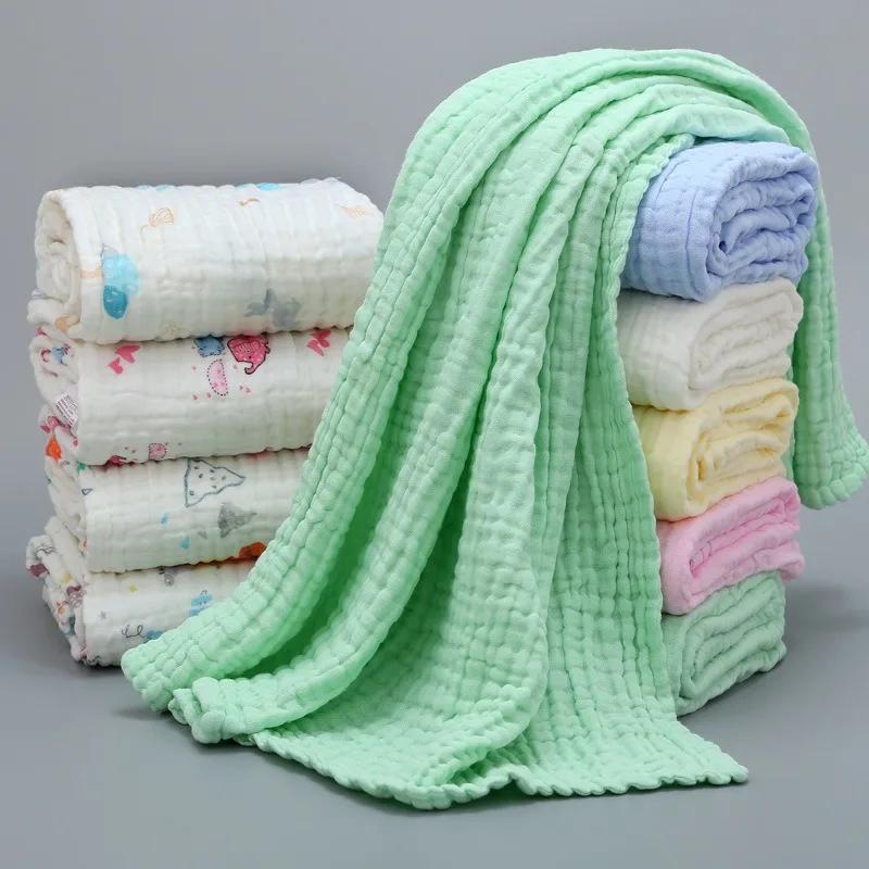 Baby Gauze Bath Towel - Skin-friendly Soft Lightweight Shower Towel Absorbent Breathable Kids Blanket & Air Condition Quilt