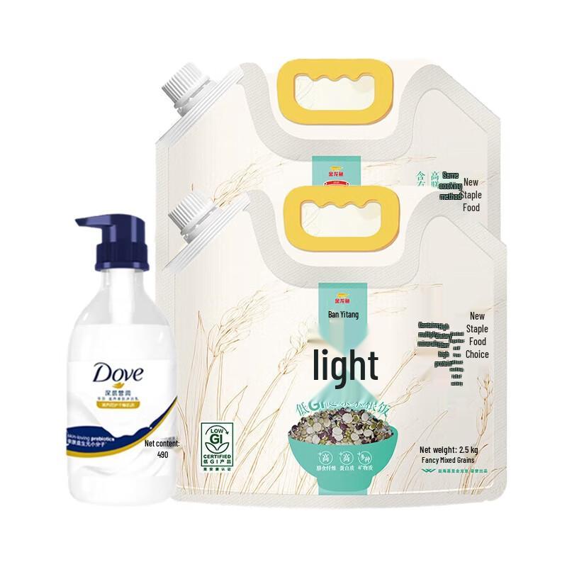 Dove Питательный гель для душа и Арована Здоровые смешанные злаки Рисовый набор