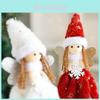 Christmas Angel Plush Figurine Decoration With Standing For Holiday Festive Decor