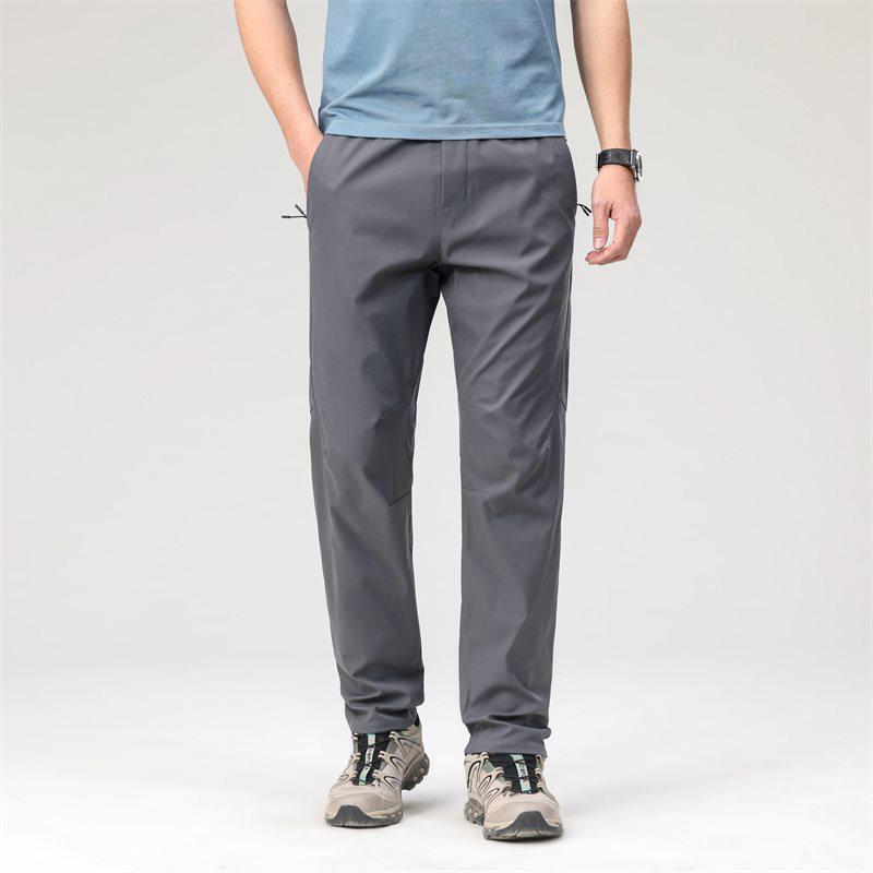 Spring/Summer 2026 Men s Outdoor Casual Elastic Twill Pants 2XL глубокий серый