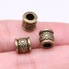 20Pcs Big Hole Spacer Beads Necklac For Woman Antique Bronze Color 8X7mm