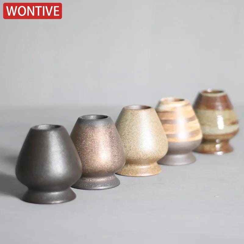 Japońska Ceramika Gruboziarnista Matcha Herbata Chasen Uchwyt Stojak Miseczka Bambusowa Mioteczka Młynek Zestaw Do Herbaty Narzędzia Uchwyt Akcesoria Do Herbaty Zestaw Do Herbaty