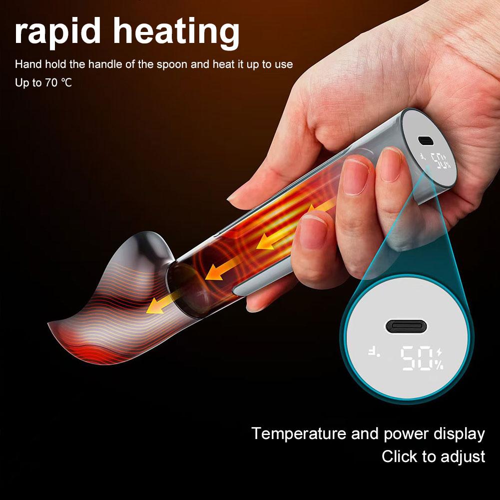 Nuovo Paletta per Gelato Riscaldata Regola Temperatura Ricaricabile Elettrica con Display LED Gadget Paletta per Gelato Elettrica