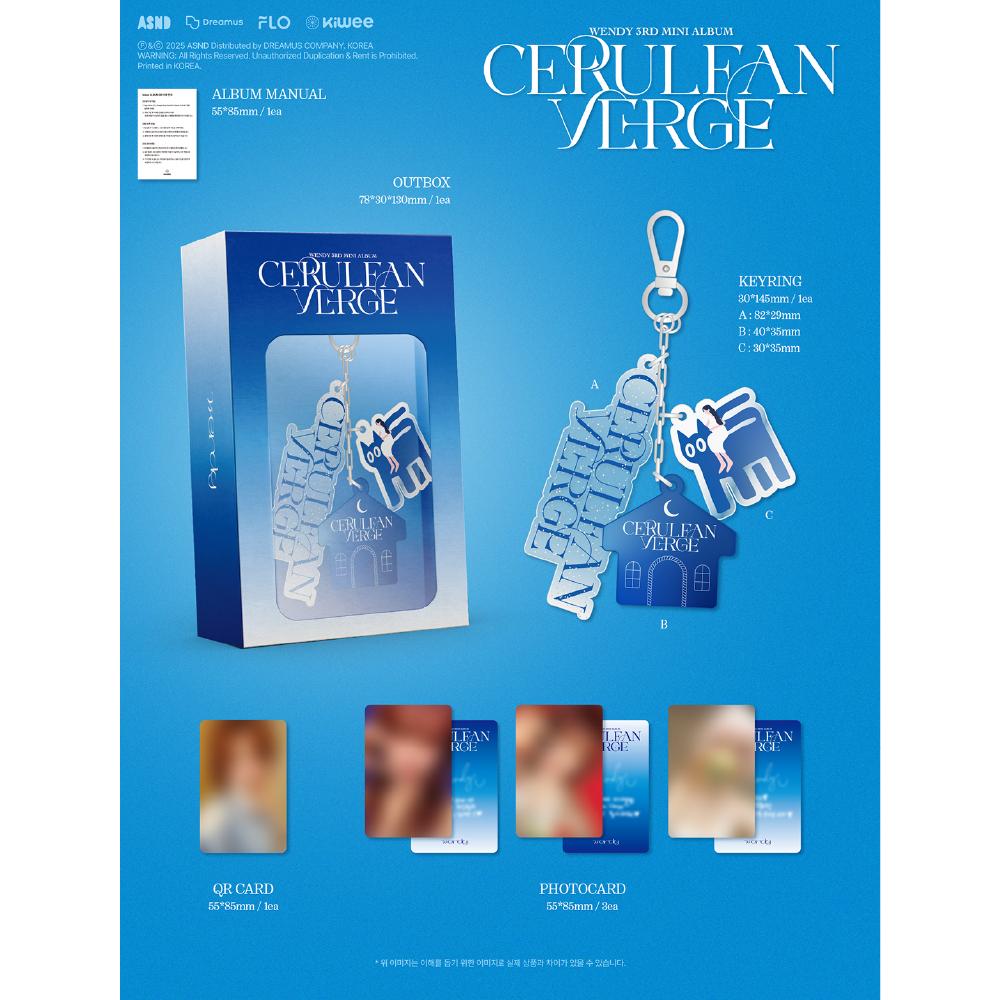 Pre-order WENDY 3rd Mini Album Cerulean Verge Key Ring ver. Smart Album