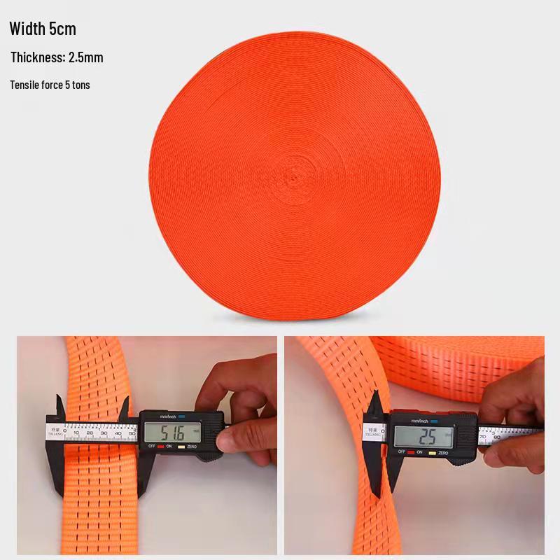 Strapazierfähige Zurrgurte für LKW und Anhänger - Flachband aus Polyester für Fracht-, Brems- und Abschleppseile.