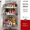 Stainless Steel Kitchen Corner Shelf for Oil, Sauce, Vinegar & Spices - Triangle Storage Rack with Knife Holder.