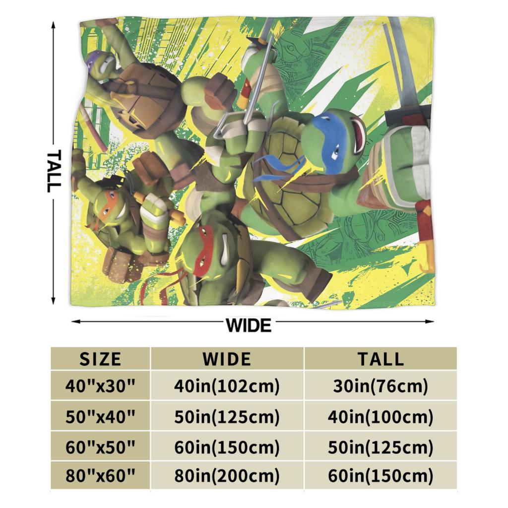Warm Soft Blanket Picnic TMNT Game  Bedding Throws  Flannel Bedspread For Bedroom Comfortable Sofa Bed Cover