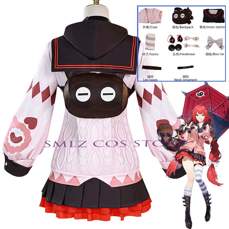 Smlz Ukinami Yuzuha Cosplay Spel Zenless Zone Zero Kostuum Pruik Jas Tas Pak Spook Shack Voor Vrouwen Halloween Feest Attributen XS black