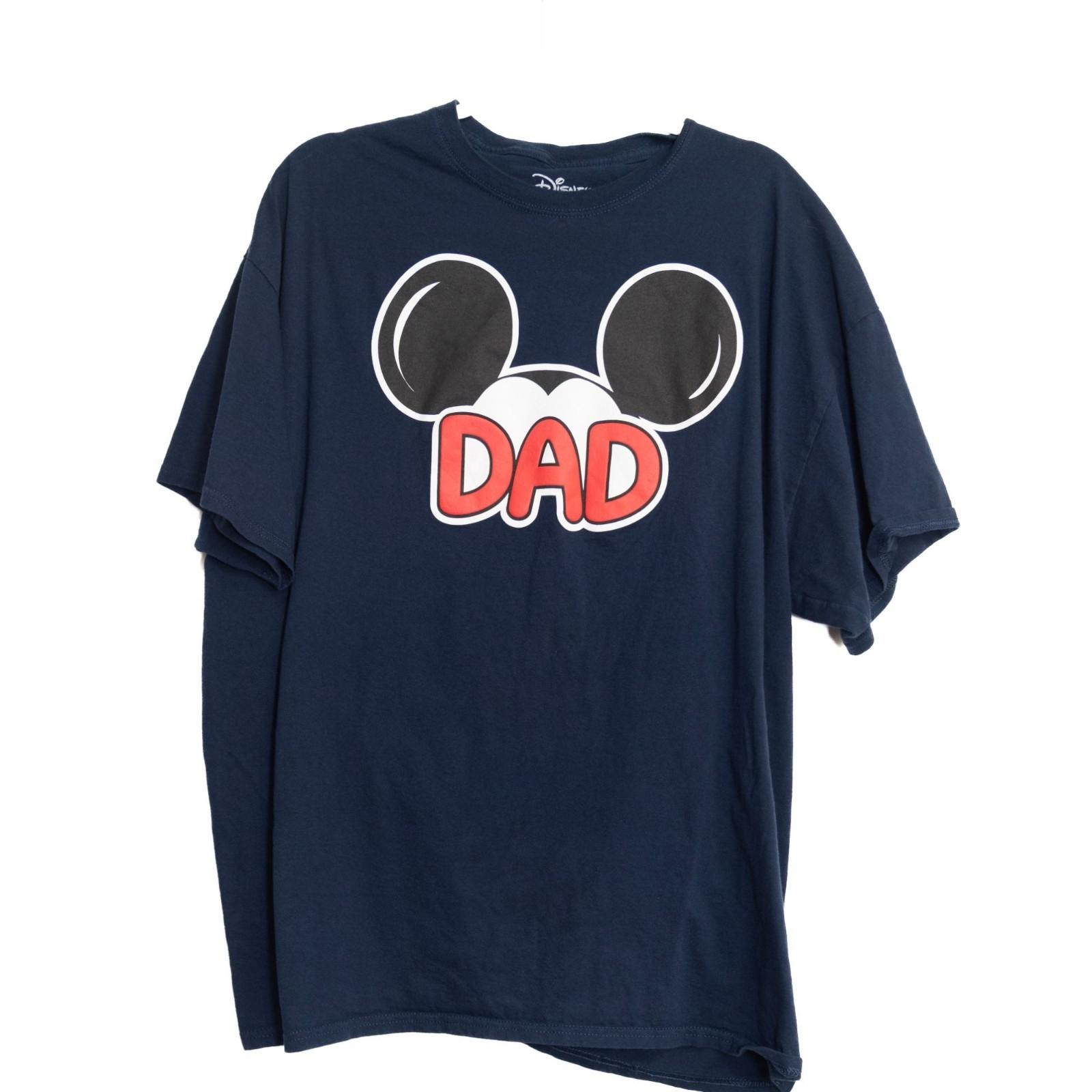 Disney Dad Size 2XL Navy Blue Graphic T-Shirt L