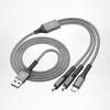 ULA5   For Mercedes-Benz GLC X253 X254 C-Class W205 W206 A-Class W177 GLA W213 100W Car Fast Charging 3 In 1 Multi Phone Charging Cable