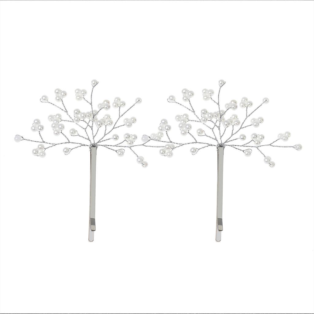 2 szt. Perłowe spinki do włosów dla kobiet Wykwintne metalowe spinki do włosów z motywem gwiaździstego nieba Akcesoria do włosów na ślub, przyjęcie, bankiet Eleganckie spinki do włosów