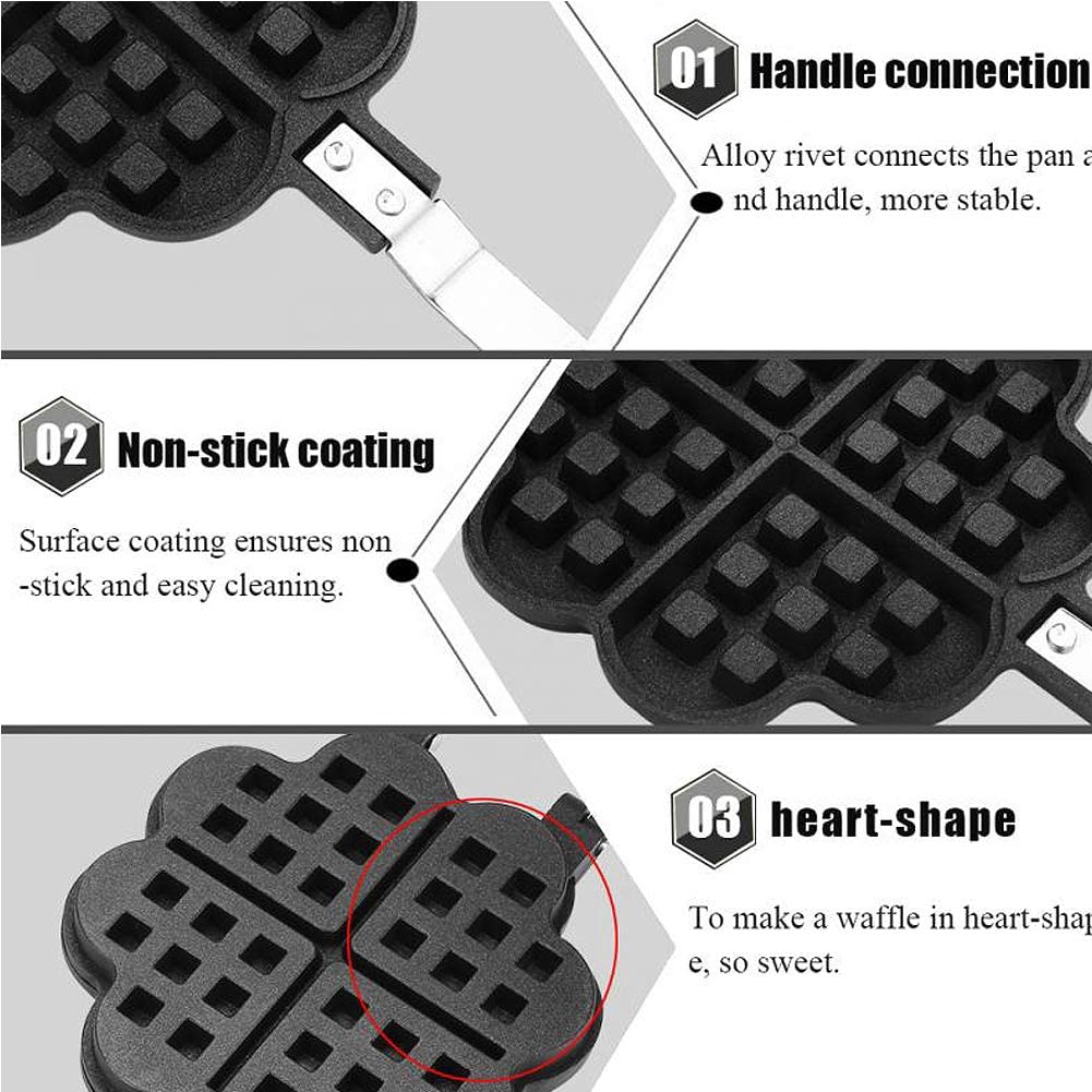 Heart Shape Non Stick Waffle Maker Pan For Belgian Waffles Sandwich